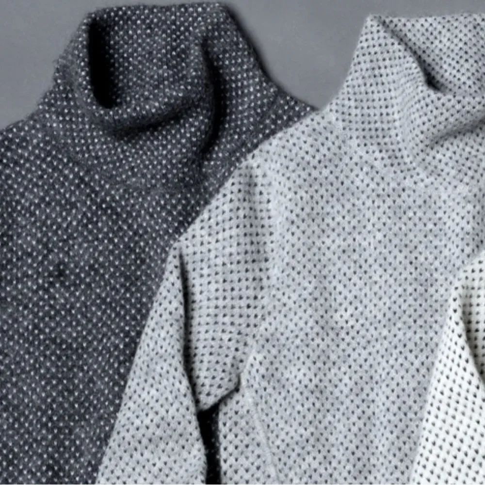 RedMaple Sportswear Alpaca & Pima Cotton Mock Neck